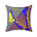 Roller Rebellion - Faux Suede Throw Pillow