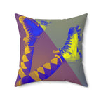 Roller Rebellion - Faux Suede Throw Pillow