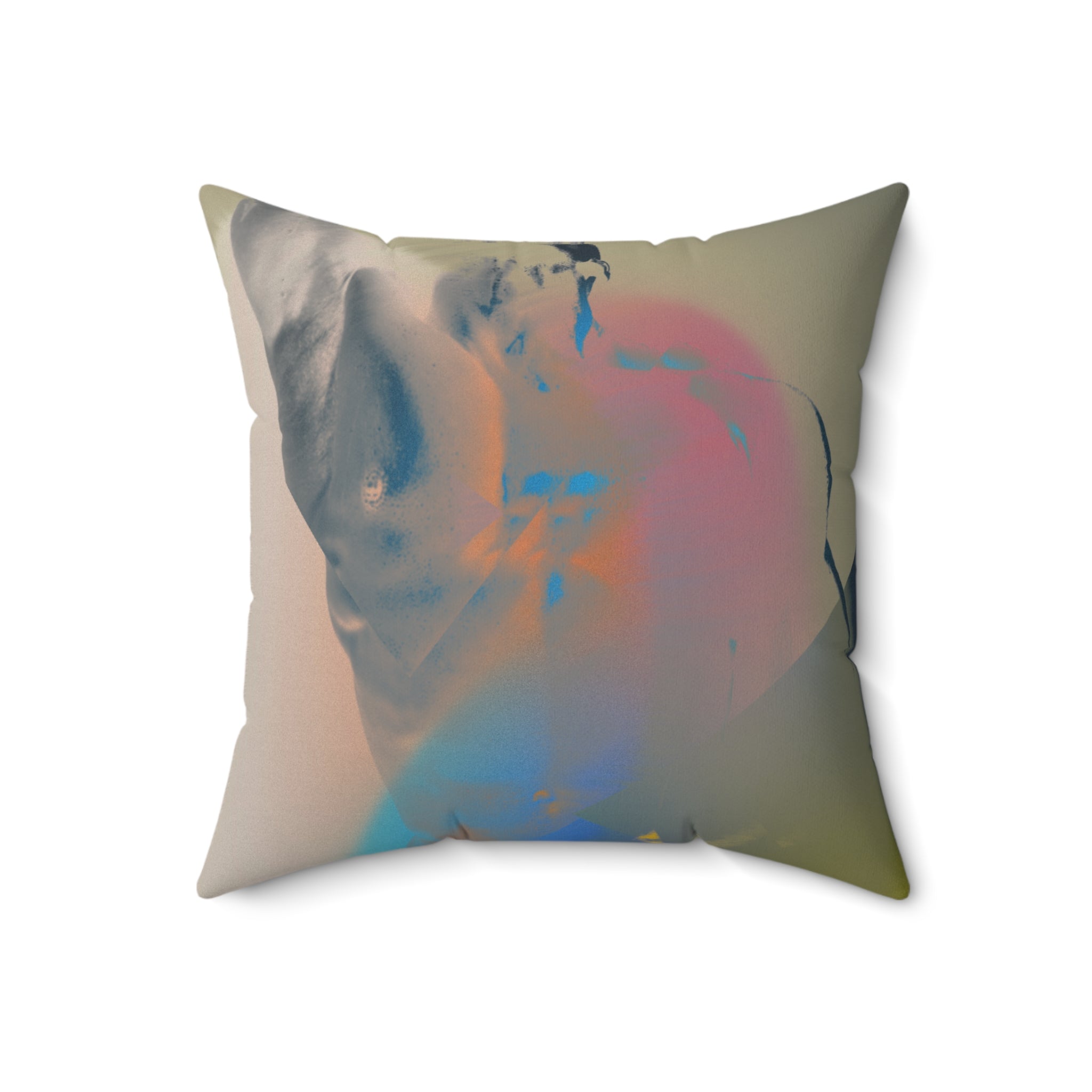 Sculpted to Soar -  Faux Suede Throw Pillow