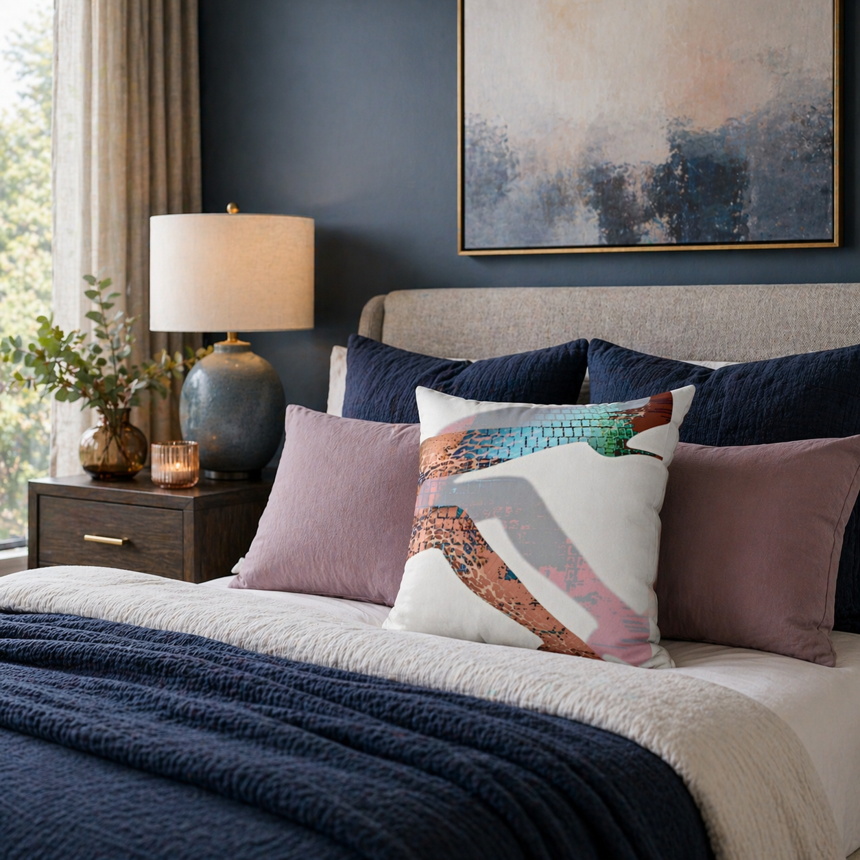 She Down - Faux Suede Throw Pillow