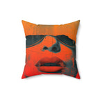 She News - Faux Suede Throw Pillow