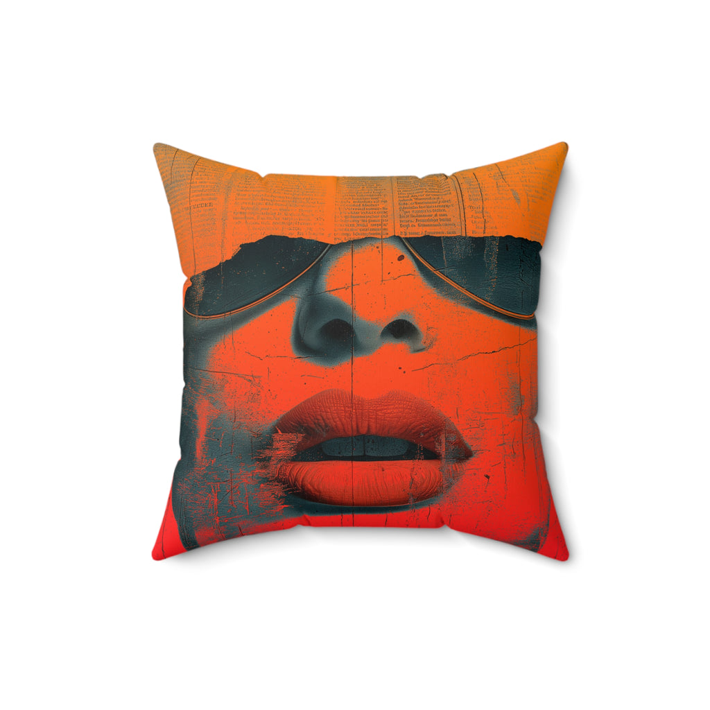 She News - Faux Suede Throw Pillow