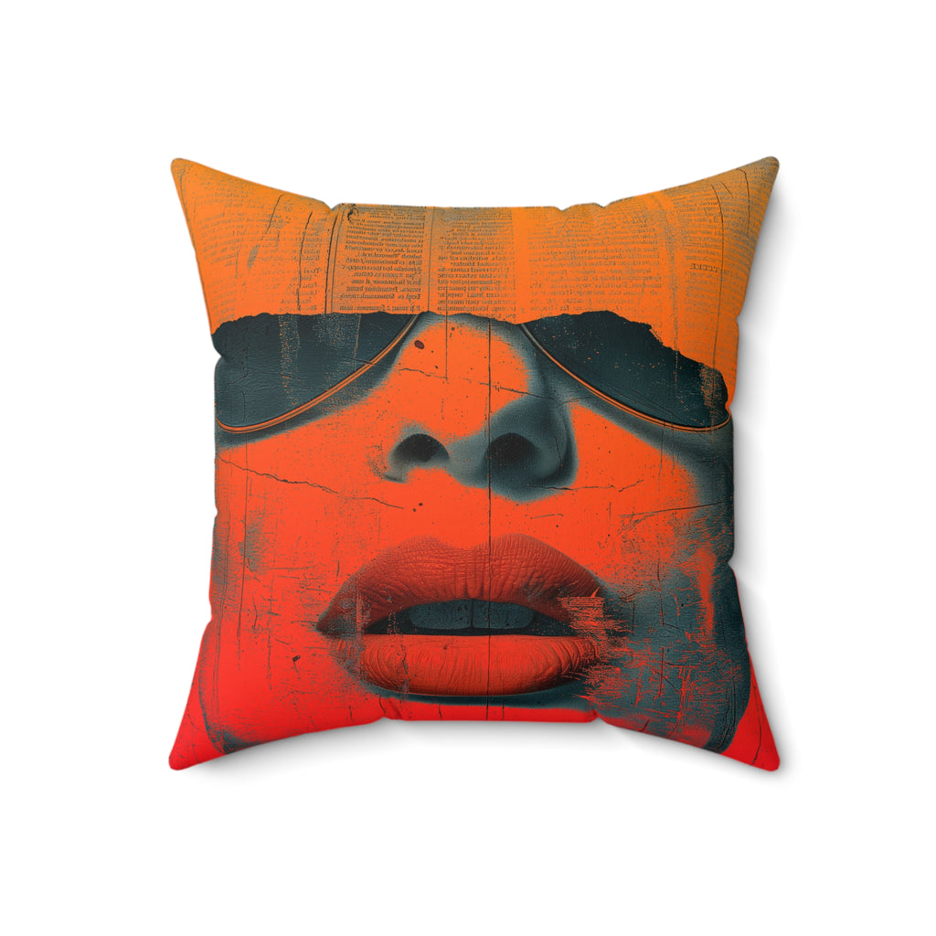 She News - Faux Suede Throw Pillow