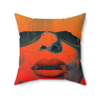 She News - Faux Suede Throw Pillow