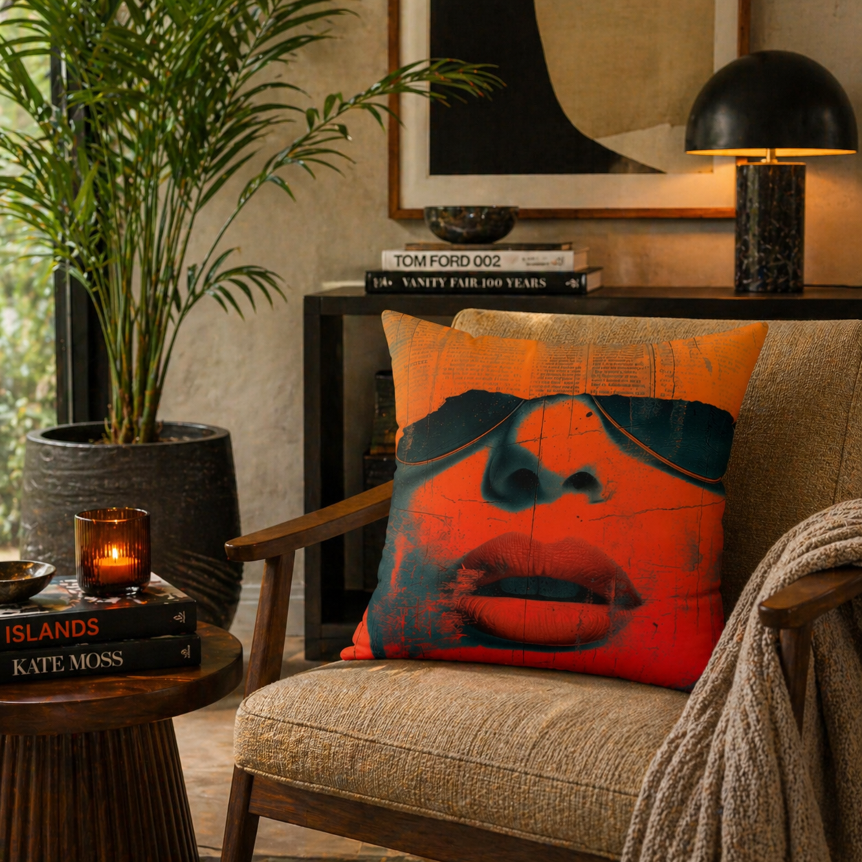 She News - Faux Suede Throw Pillow