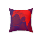 Side Profile, Full Power - Faux Suede Throw Pillow