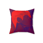 Side Profile, Full Power - Faux Suede Throw Pillow
