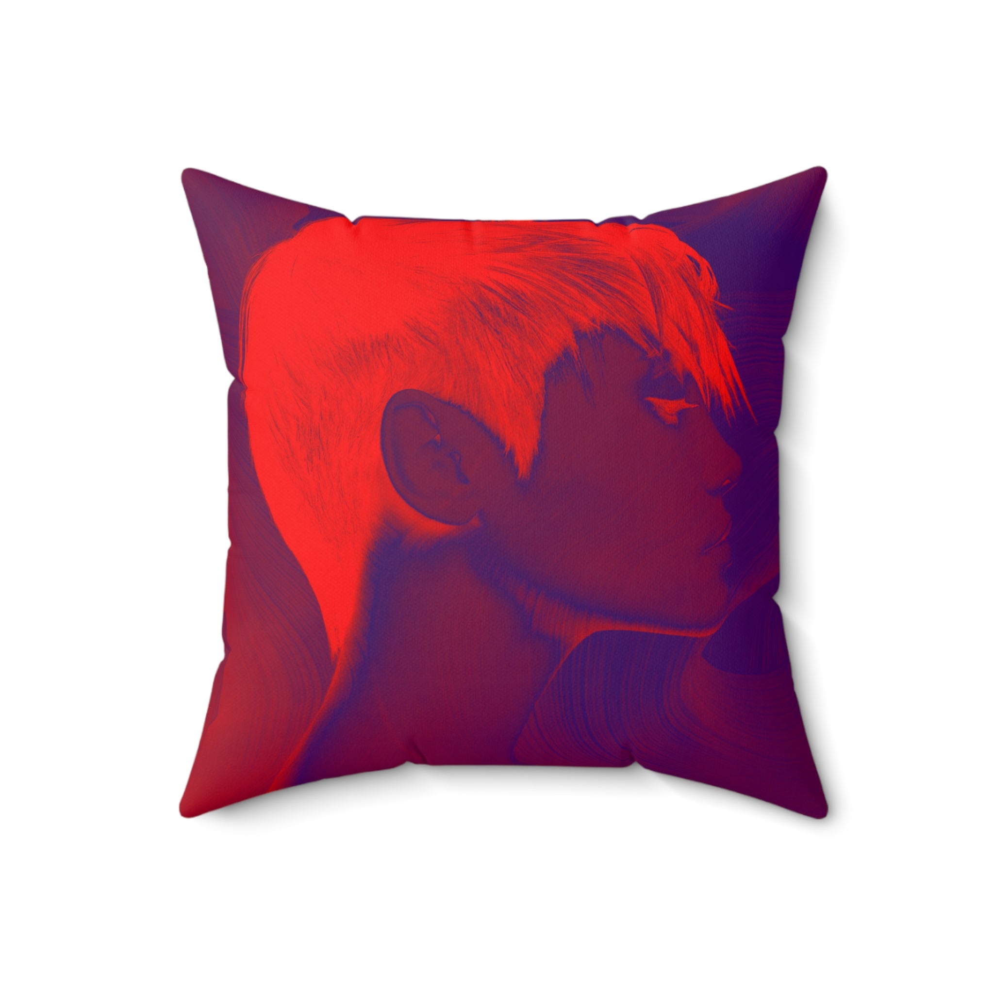 Side Profile, Full Power - Faux Suede Throw Pillow