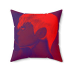 Side Profile, Full Power - Faux Suede Throw Pillow