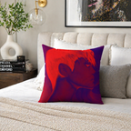 Side Profile, Full Power - Faux Suede Throw Pillow