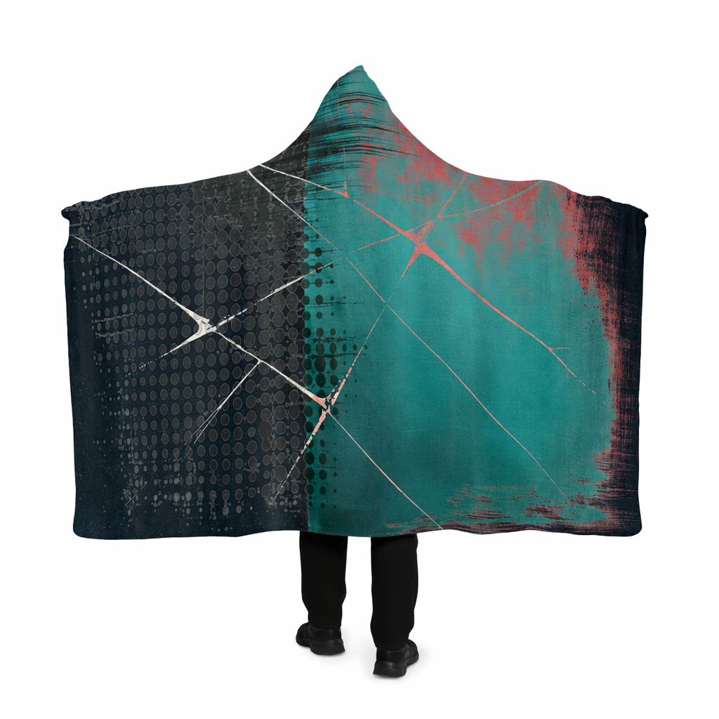 Signal in the Static - Hooded Sherpa Blanket