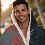Signal in the Static - Hooded Sherpa Blanket
