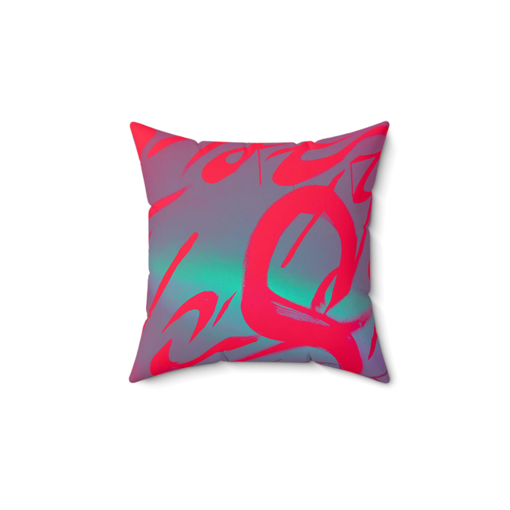 Signed in Chaos - Faux Suede Throw Pillow