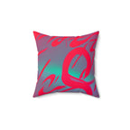Signed in Chaos - Faux Suede Throw Pillow