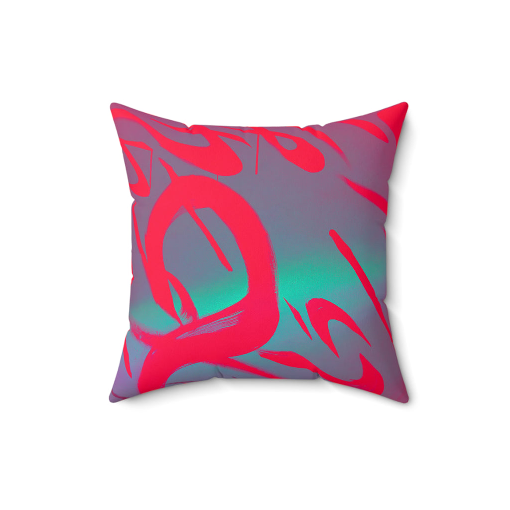Signed in Chaos - Faux Suede Throw Pillow