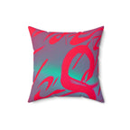 Signed in Chaos - Faux Suede Throw Pillow