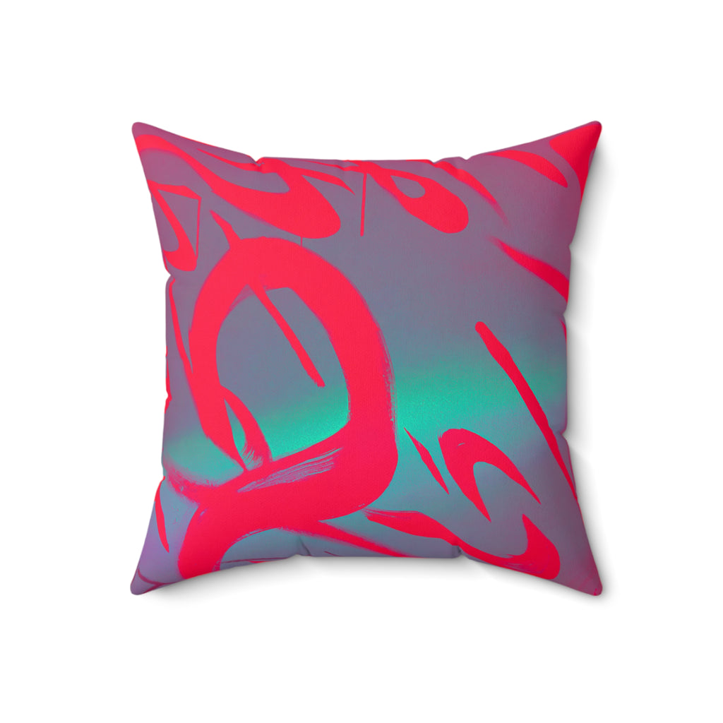 Signed in Chaos - Faux Suede Throw Pillow