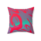 Signed in Chaos - Faux Suede Throw Pillow