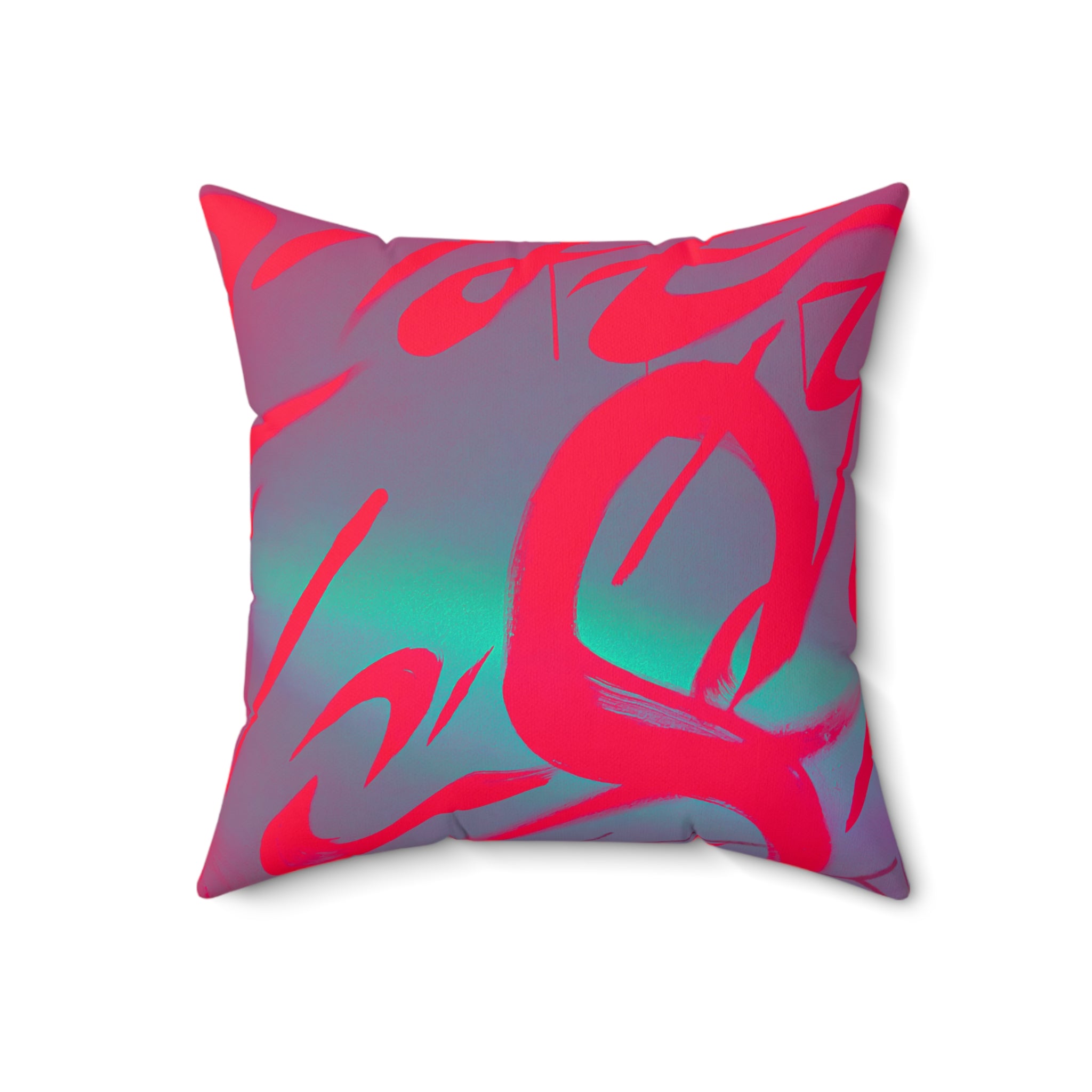 Signed in Chaos - Faux Suede Throw Pillow