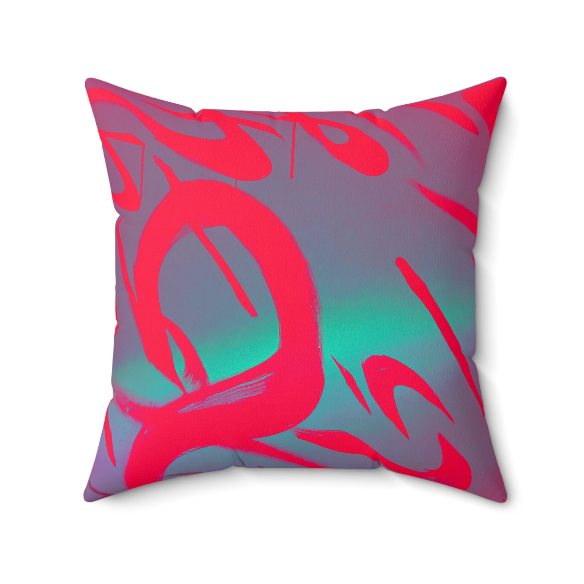 Signed in Chaos - Faux Suede Throw Pillow