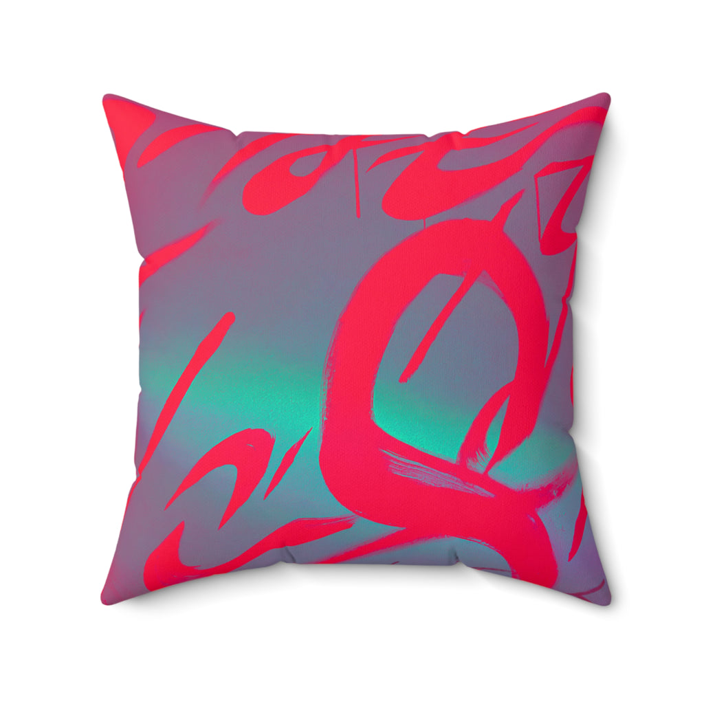 Signed in Chaos - Faux Suede Throw Pillow