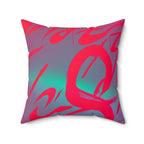 Signed in Chaos - Faux Suede Throw Pillow