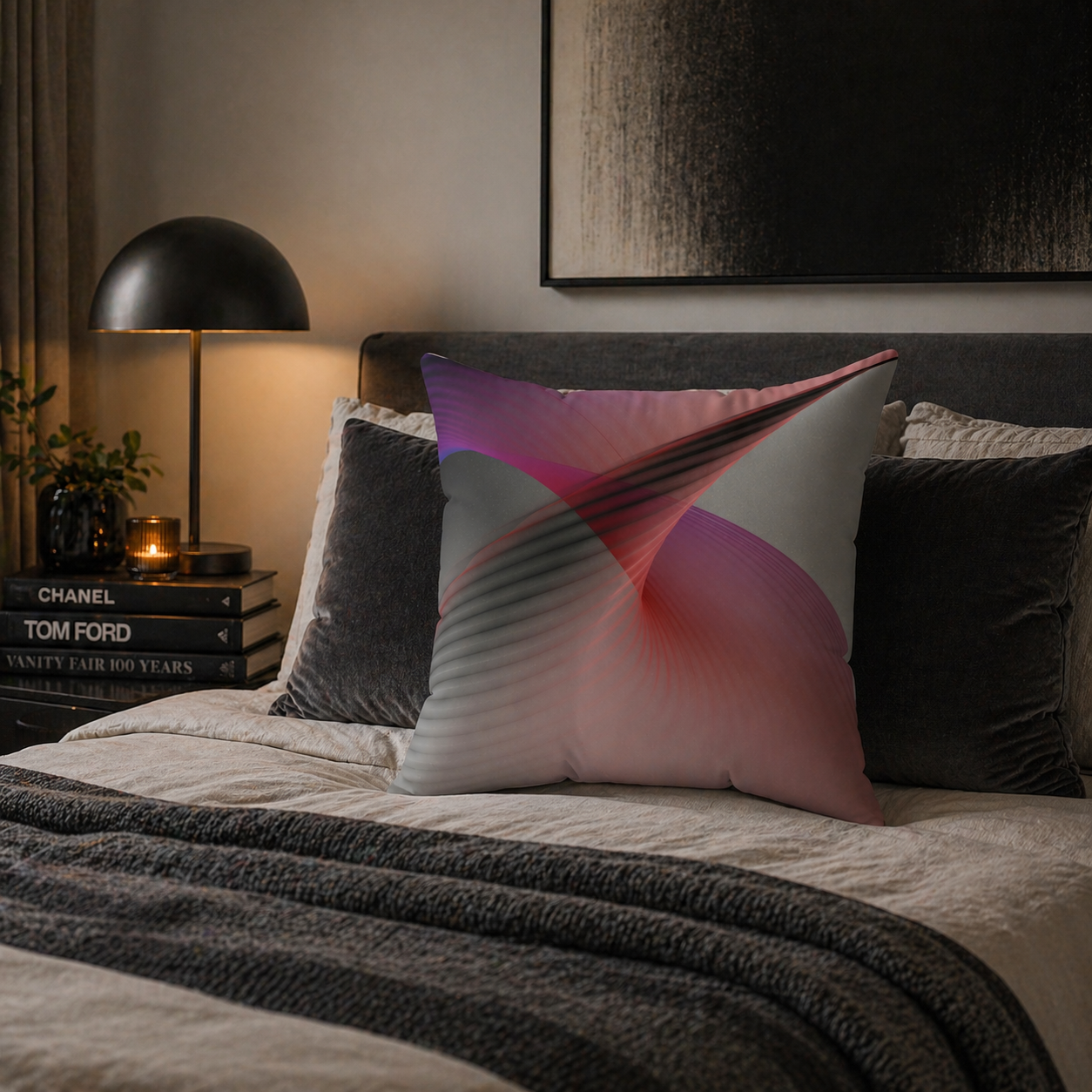 Silken Havoc - Faux Suede Throw Pillow