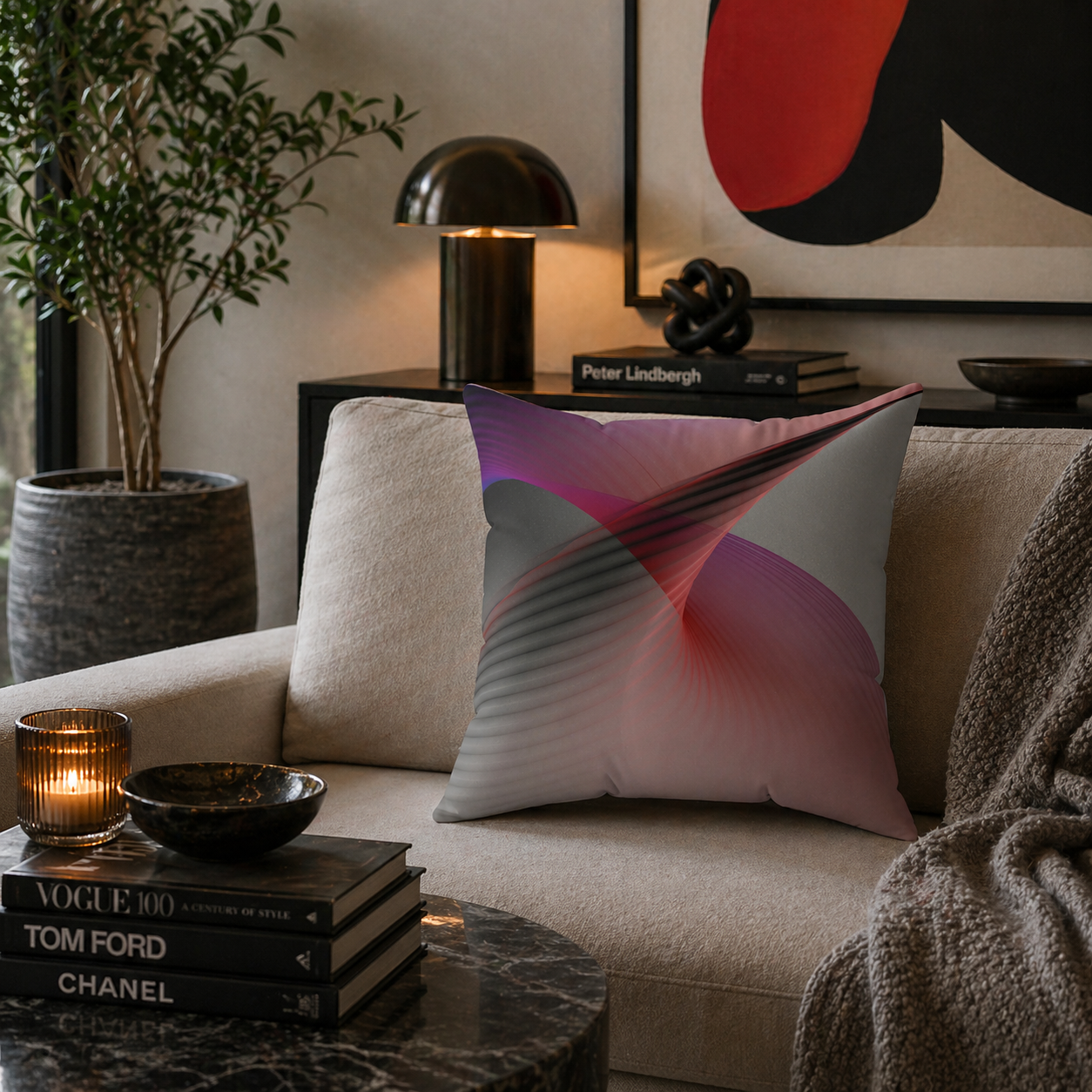 Silken Havoc - Faux Suede Throw Pillow