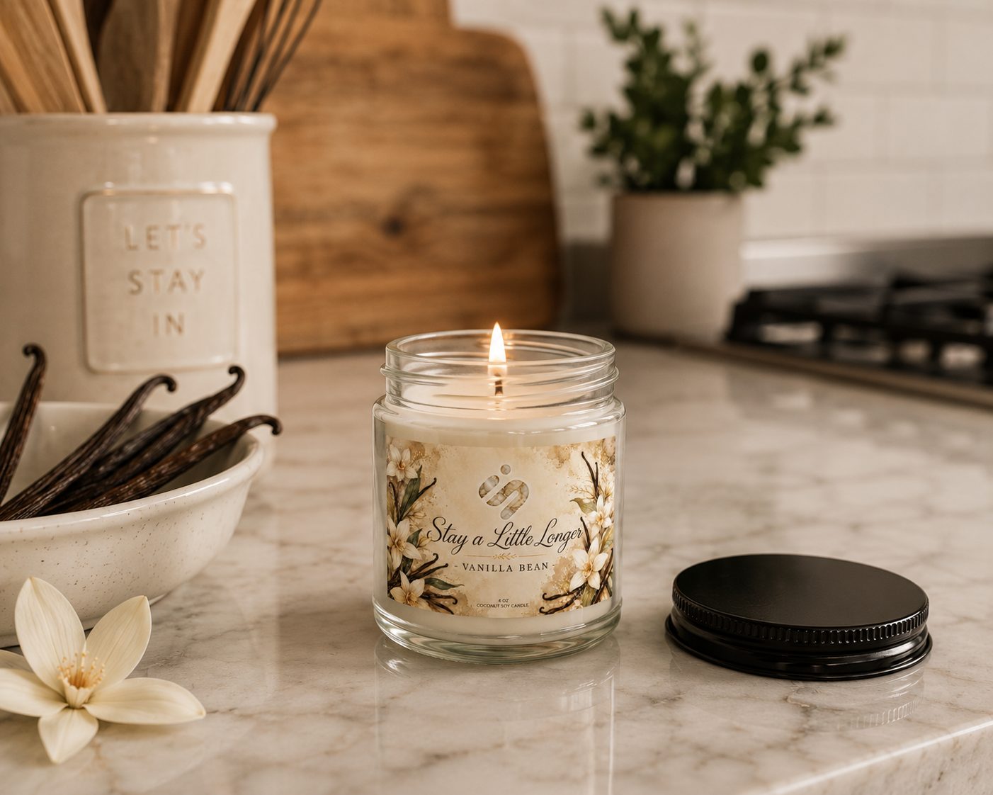 Stay a Little Longer - Vanilla Bean Soy Candle Jar