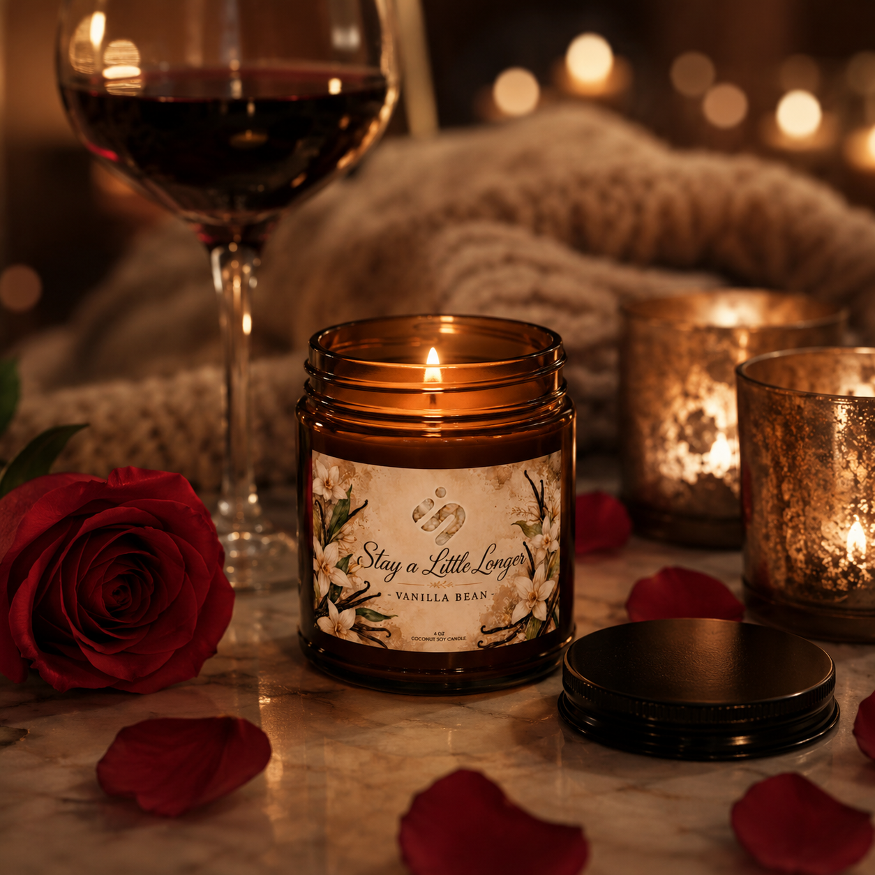 Stay a Little Longer - Vanilla Bean Soy Candle Jar
