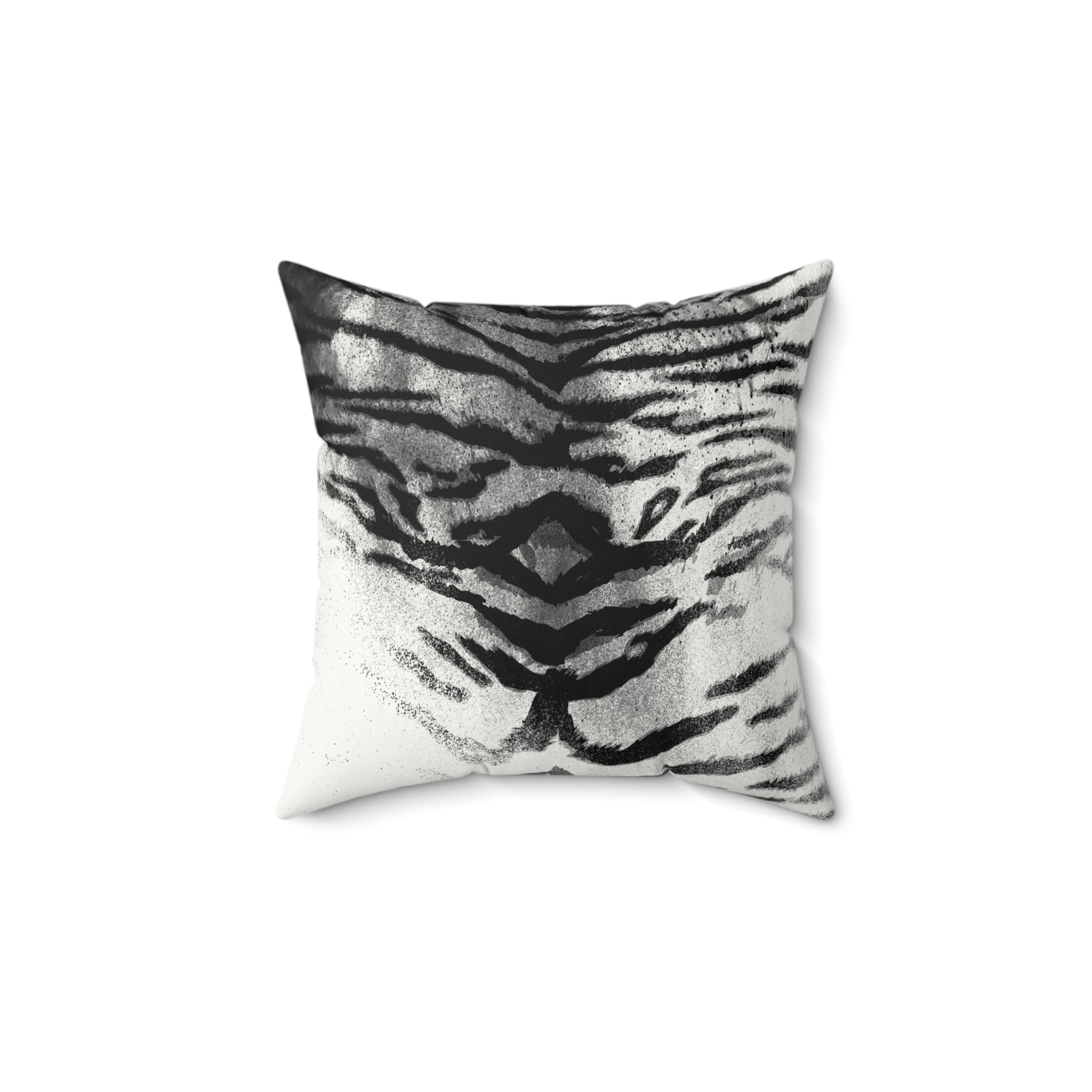 Stripe Search - Faux Suede Throw Pillow