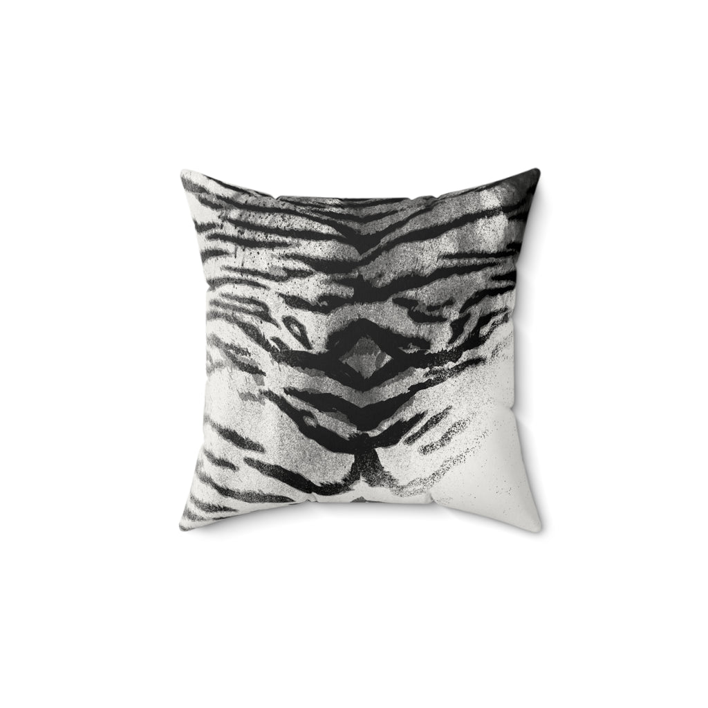 Stripe Search - Faux Suede Throw Pillow