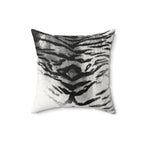 Stripe Search - Faux Suede Throw Pillow