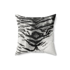 Stripe Search - Faux Suede Throw Pillow