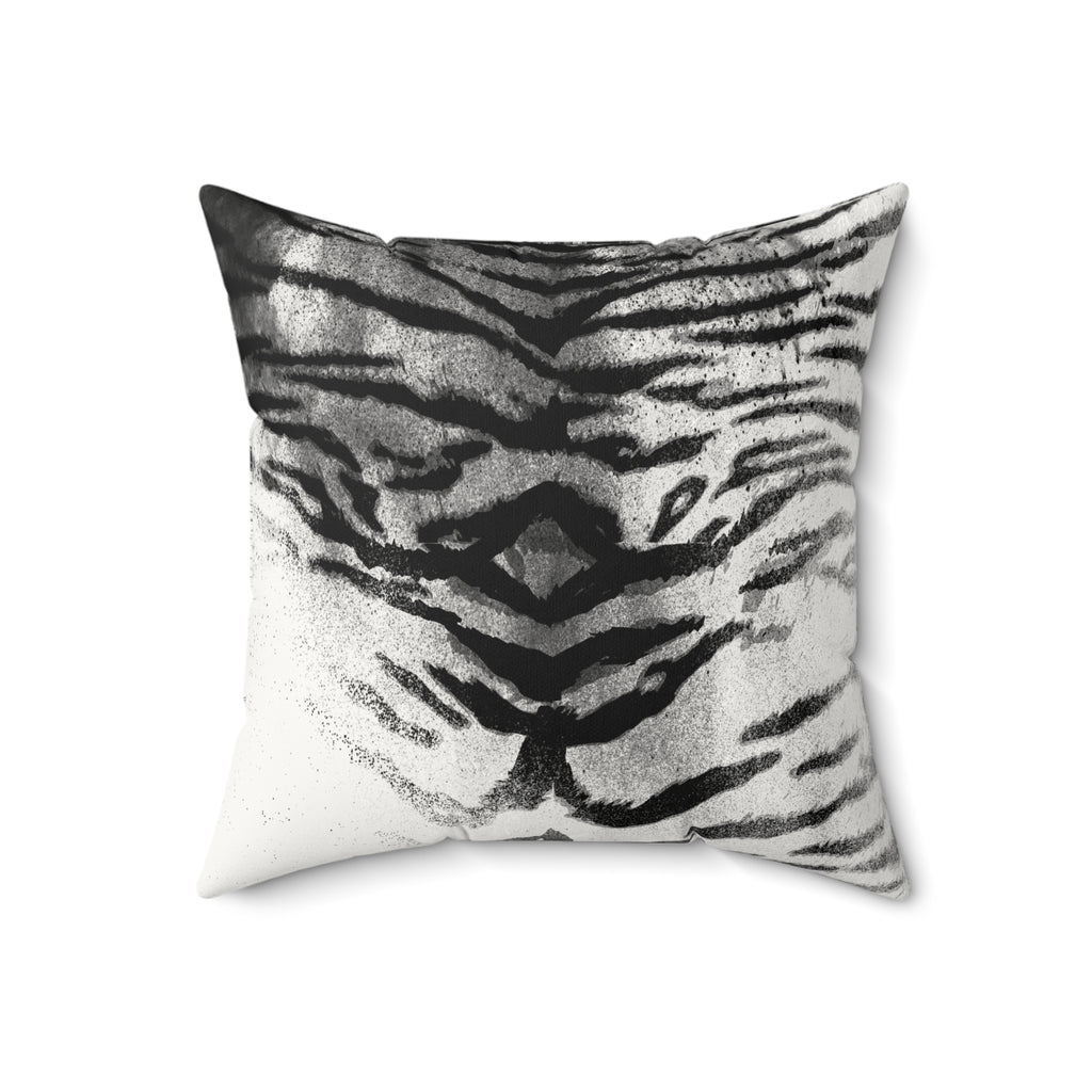 Stripe Search - Faux Suede Throw Pillow