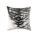 Stripe Search - Faux Suede Throw Pillow