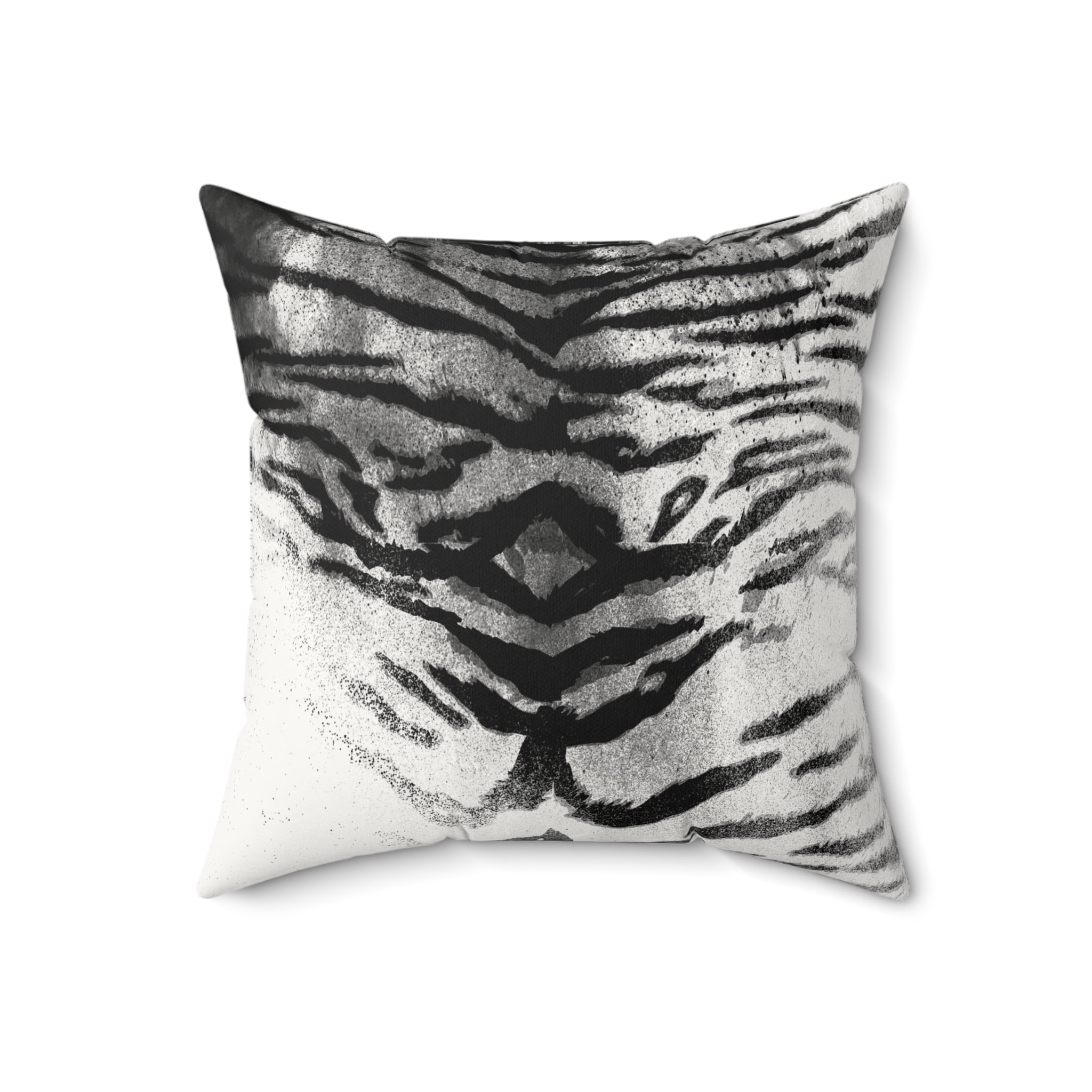 Stripe Search - Faux Suede Throw Pillow