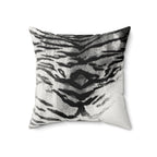 Stripe Search - Faux Suede Throw Pillow