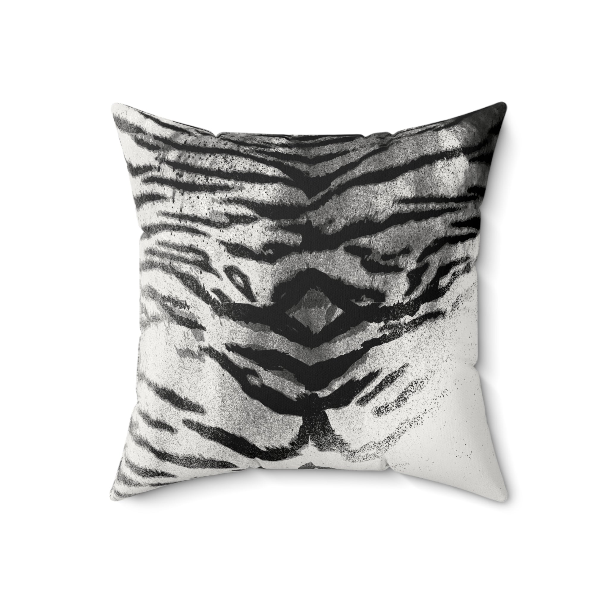 Stripe Search - Faux Suede Throw Pillow