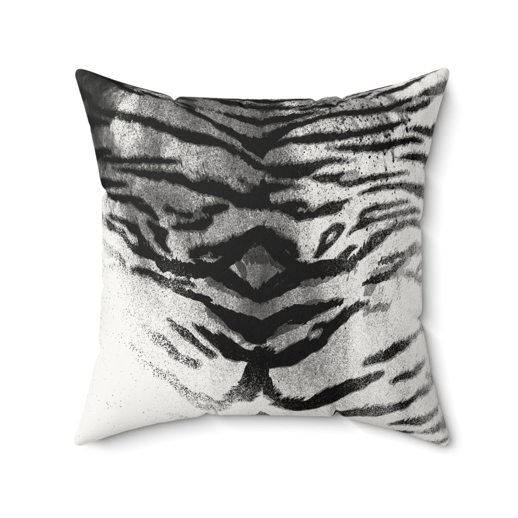 Stripe Search - Faux Suede Throw Pillow