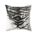 Stripe Search - Faux Suede Throw Pillow