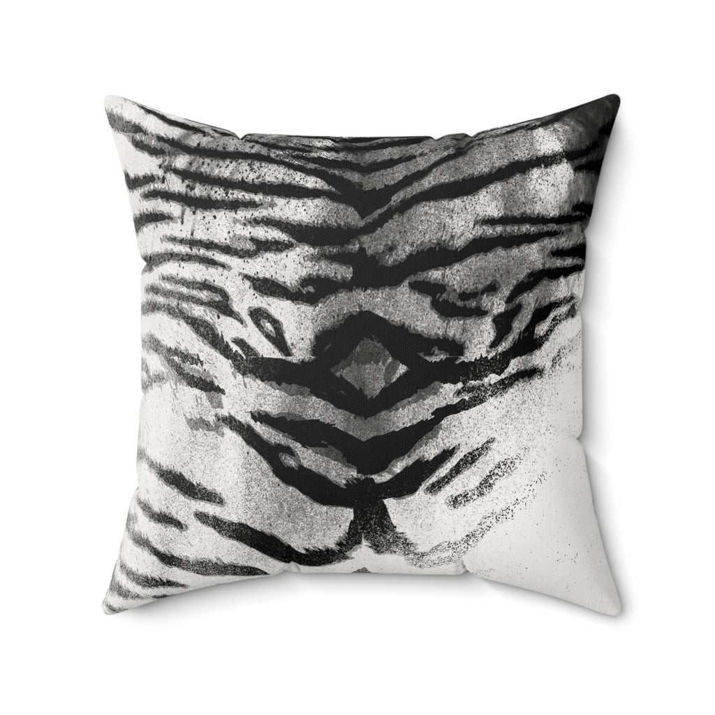 Stripe Search - Faux Suede Throw Pillow