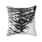 Stripe Search - Faux Suede Throw Pillow