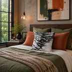 Stripe Search - Faux Suede Throw Pillow