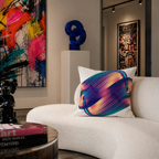 Swipe Right— Faux Leather Throw Pillow