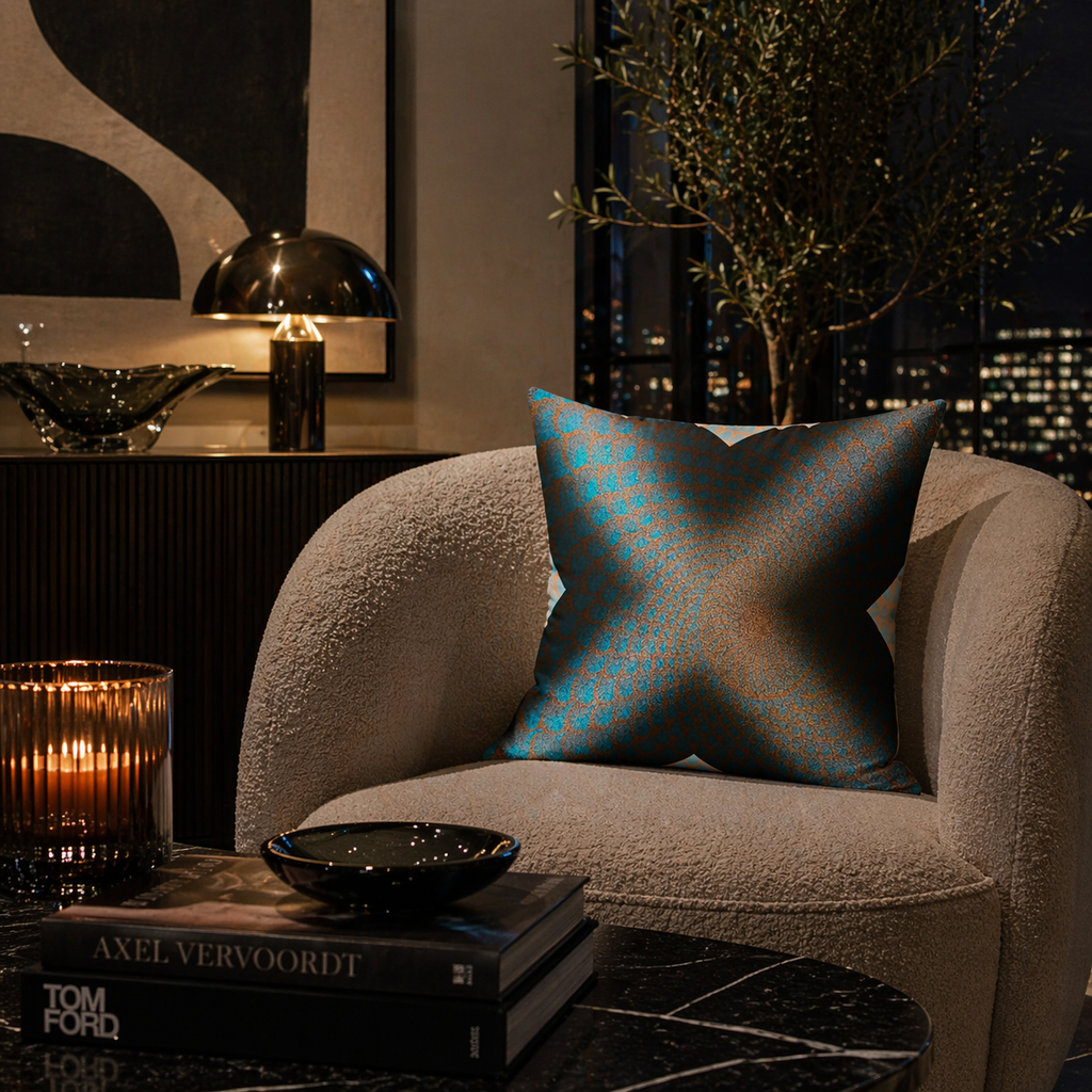 Symmetry is a Liar - Faux Suede Throw Pillow