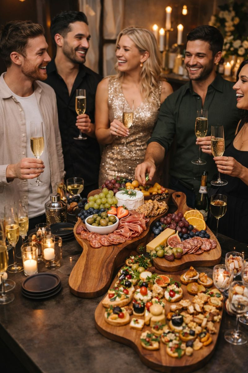 Teak Wavy Charcuterie Boards