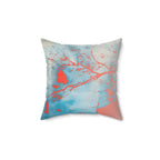 Tender Unfolding - Faux Suede Throw Pillow