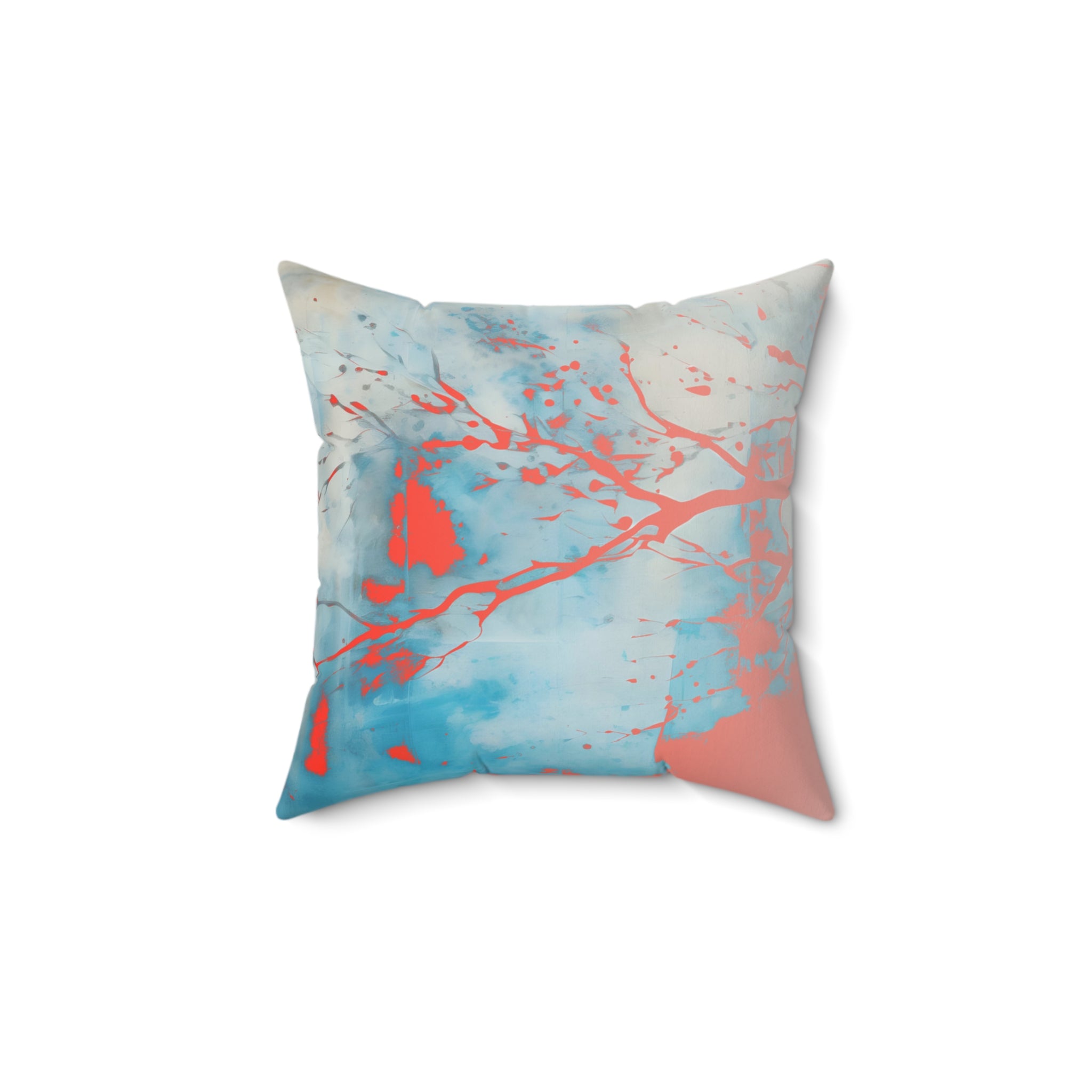 Tender Unfolding - Faux Suede Throw Pillow