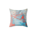Tender Unfolding - Faux Suede Throw Pillow